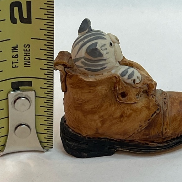 VNTG1988 Peter Fagan Cat in Shoe Figurine Made Hand Painted Scotland Collectable - Picture 7 of 13